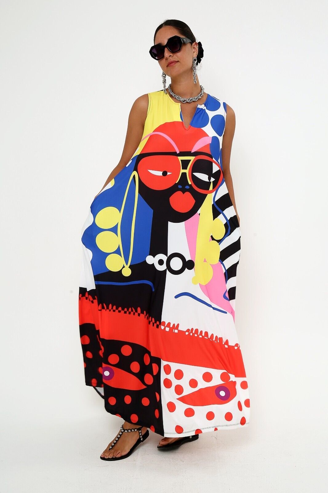 Women's A Bold and Colorful Visage Dress Maxi Dress