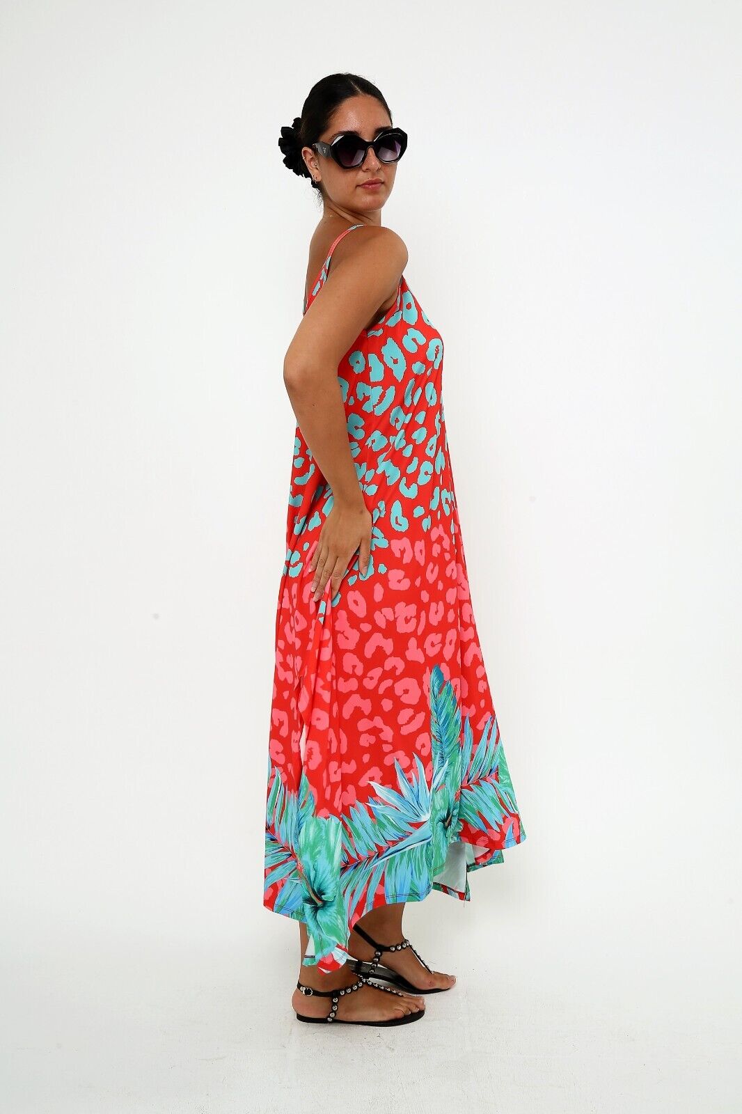 Women's Wild Tropics Viscose Sundress Spaghetti Strap Maxi dress