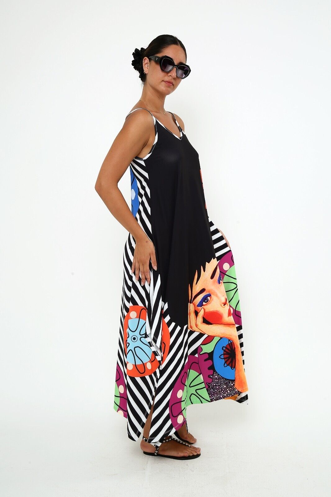 Women's Contemplative Muse Viscose Dress Spaghetti Strap Maxi dress