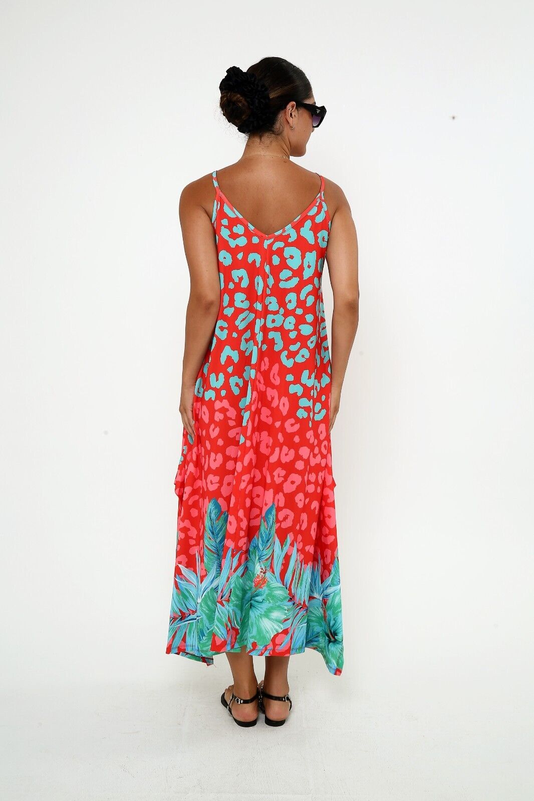 Women's Wild Tropics Viscose Sundress Spaghetti Strap Maxi dress