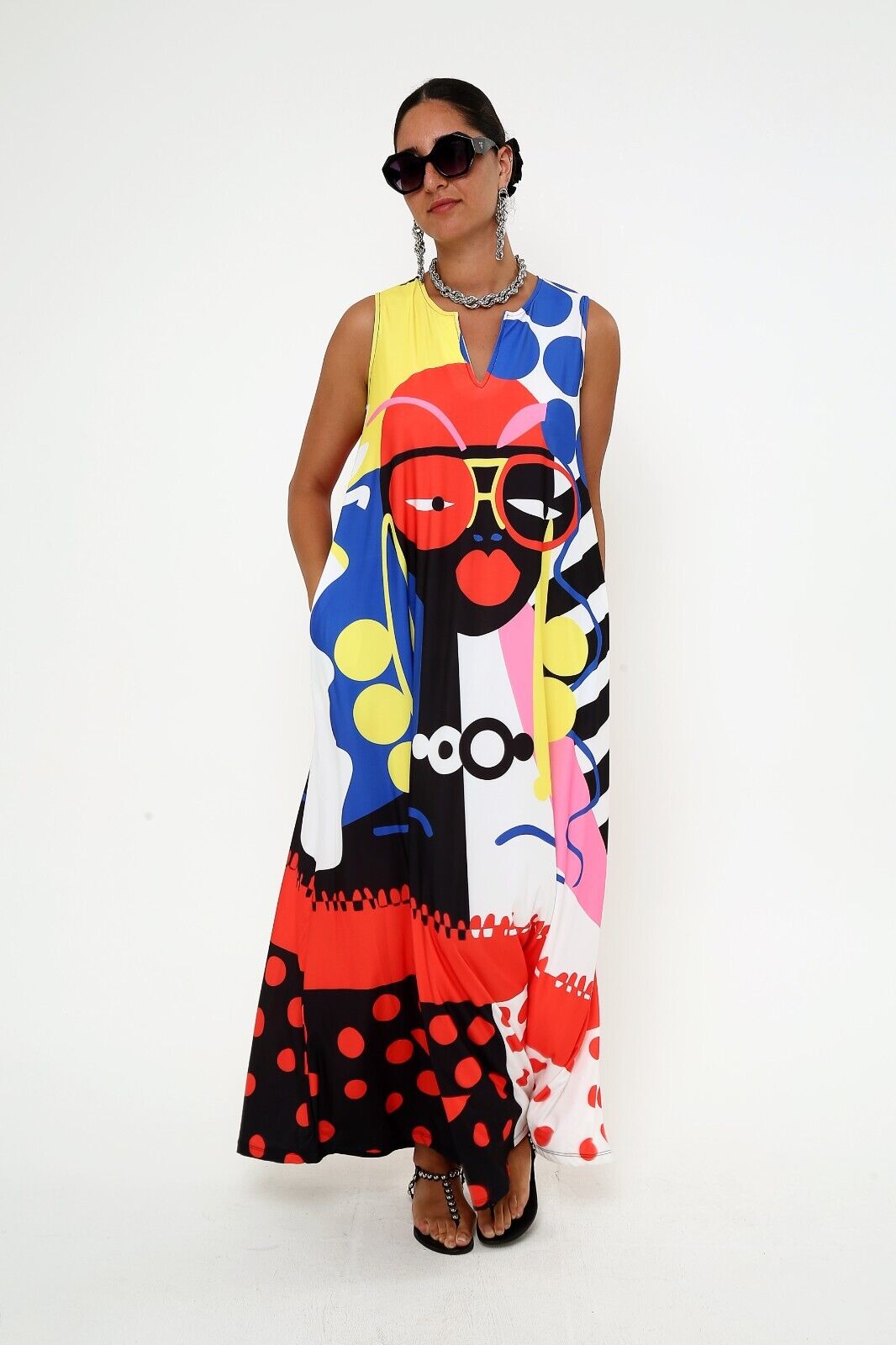 Women's A Bold and Colorful Visage Dress Maxi Dress