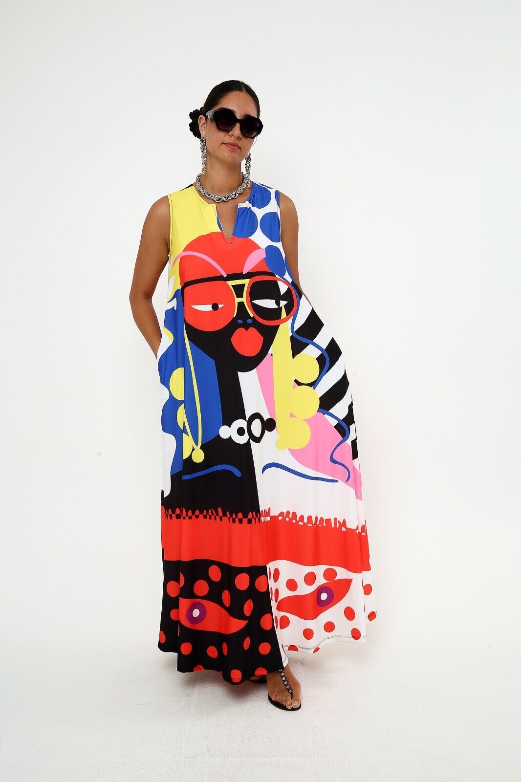 Women's A Bold and Colorful Visage Dress Maxi Dress